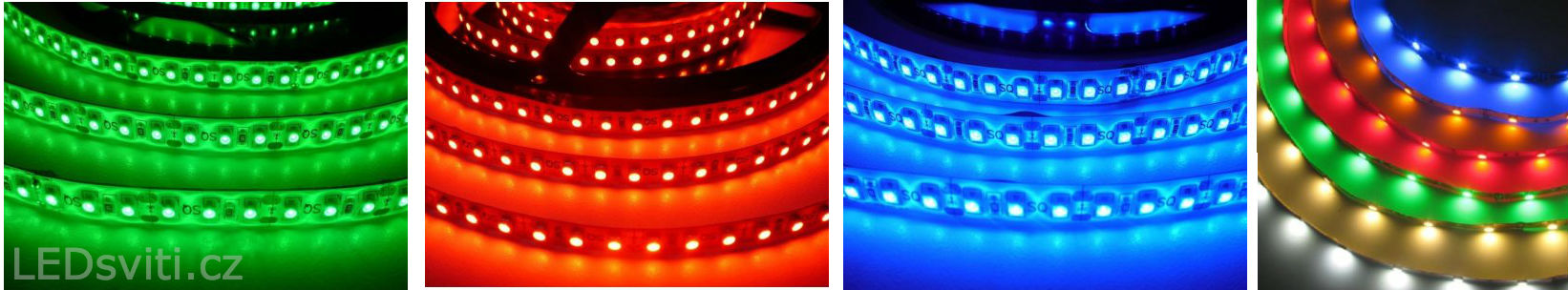 LED pásky barevné + RGB